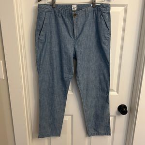 Gap Chambray Ankle Pants
